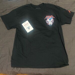 Metallica American Red Cross Shirt Size Large and Guitar Pick New